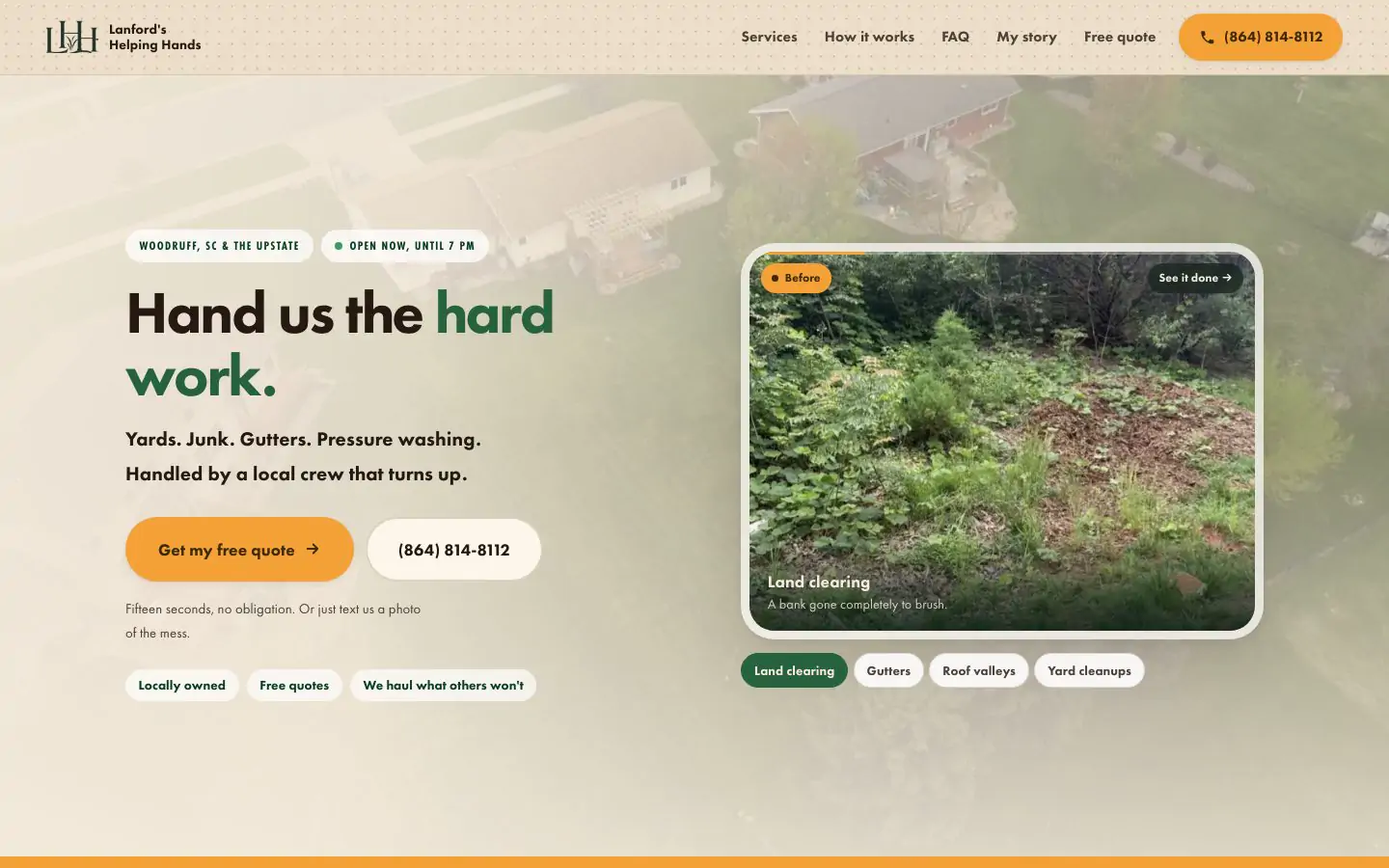 The Lanford’s Helping Hands website